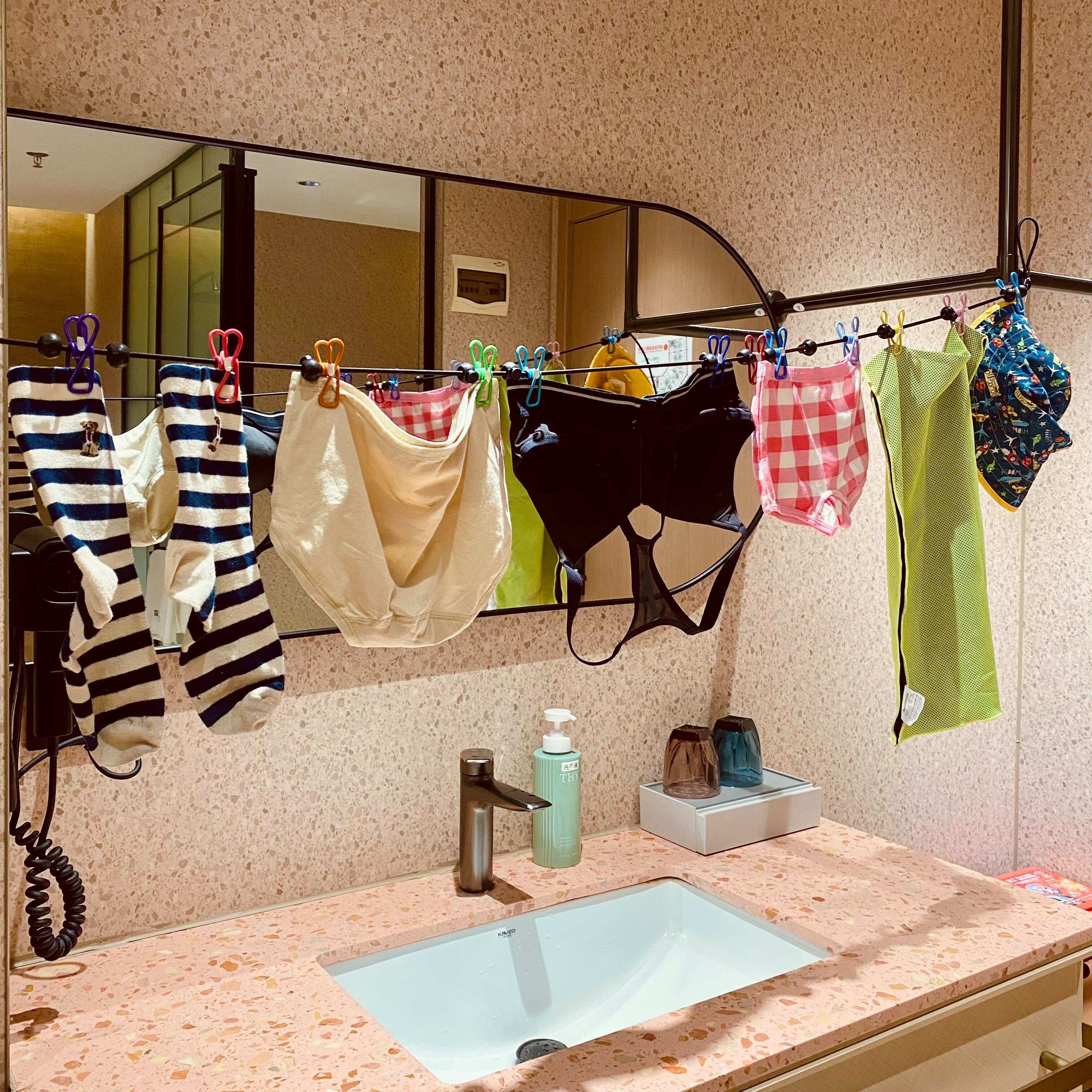 【旅行好物】伸缩晾衣绳晾衣架酒店晾晒晾衣神器外出便捷免打孔,户外/登山/野营/旅行用品,晾衣绳,淘宝优惠券,粉丝福利购,淘宝优惠卷