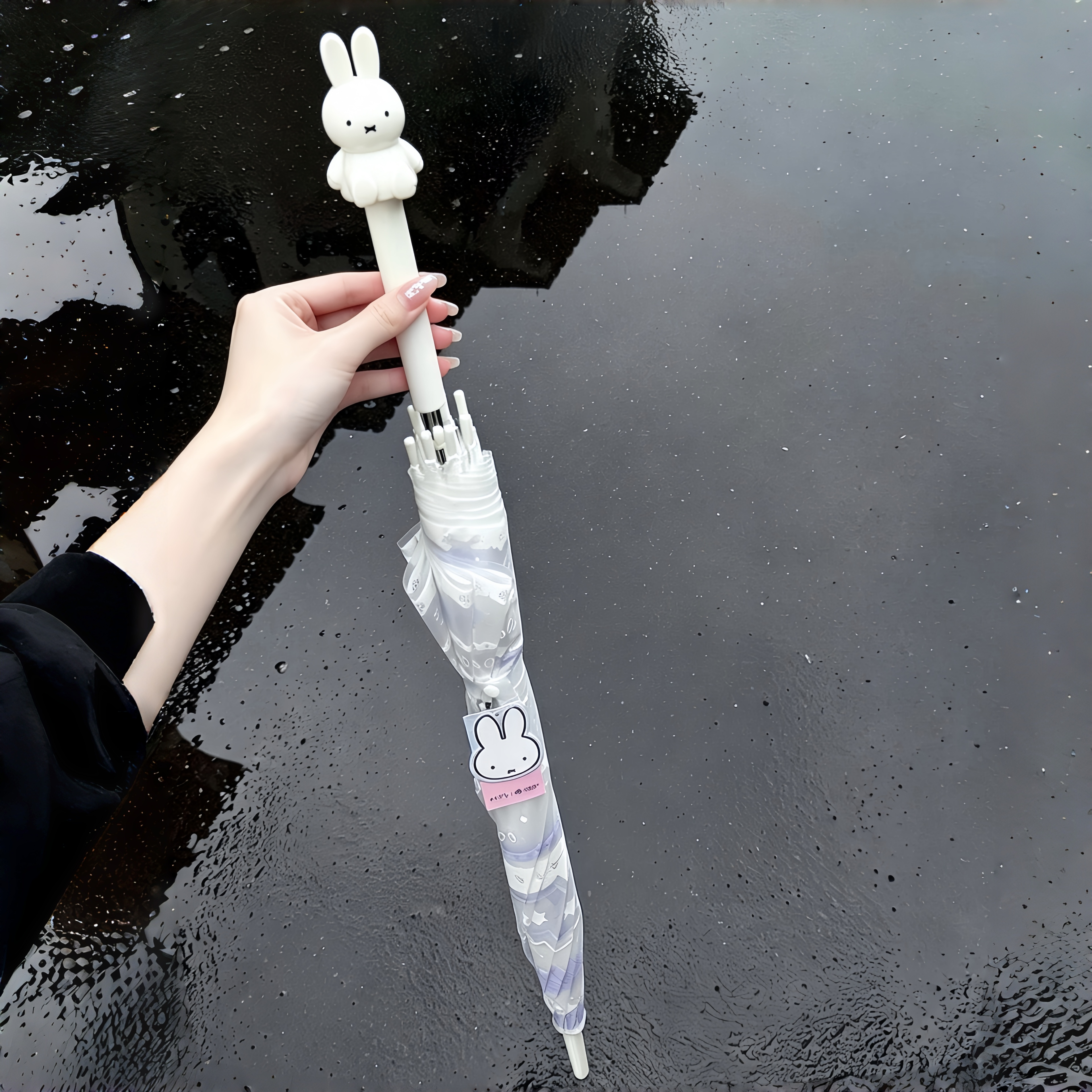 米菲兔晴雨两用抗风加固长柄伞图片