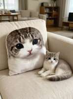 Cute and adorable kitten throw pillows, plush toys, schoolbag hangers, dormitory throw pillows, cushions, chair cushions. Funny gifts for friends thumbnail 4