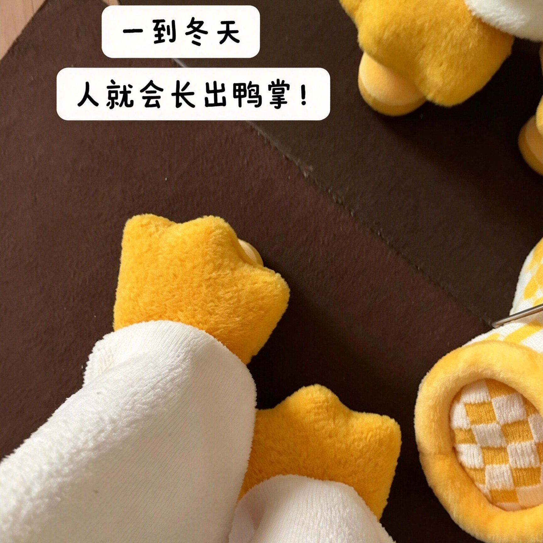爪子拖鞋鸭掌棉拖鞋女款2026新款秋冬居家防滑可外穿室内保暖棉拖