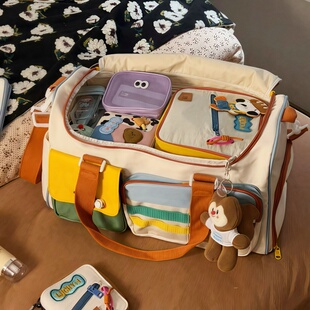 便携短途旅行包女大容量轻便手提行李袋干湿分离健身单肩包高颜值