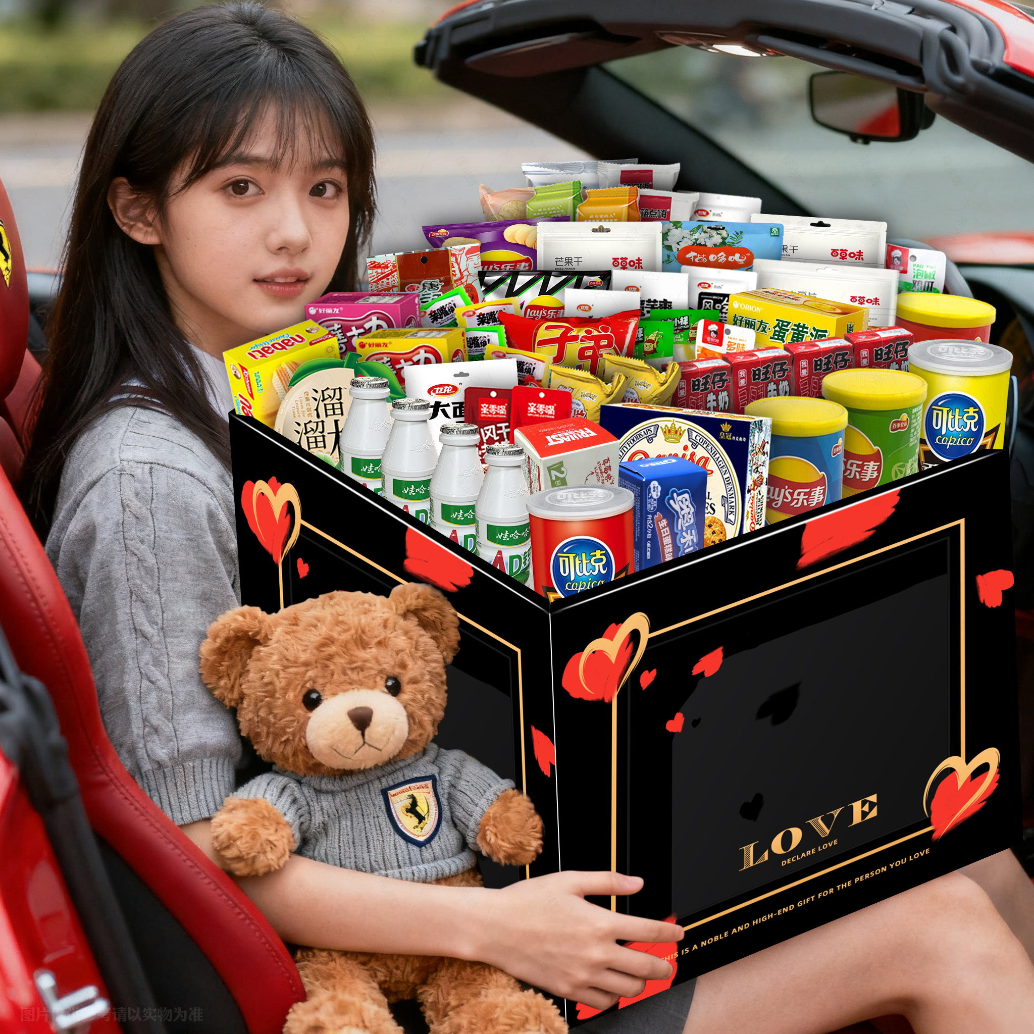 零食大礼包生日礼物一整箱超大礼盒网红爆款小吃休闲食品巨型礼包