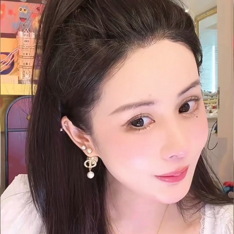 小众高级感耳环金色长款流苏耳钉