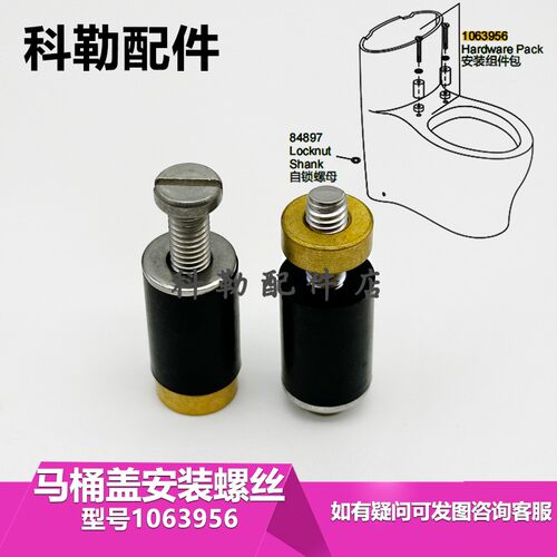 黑色螺栓马桶盖板配件