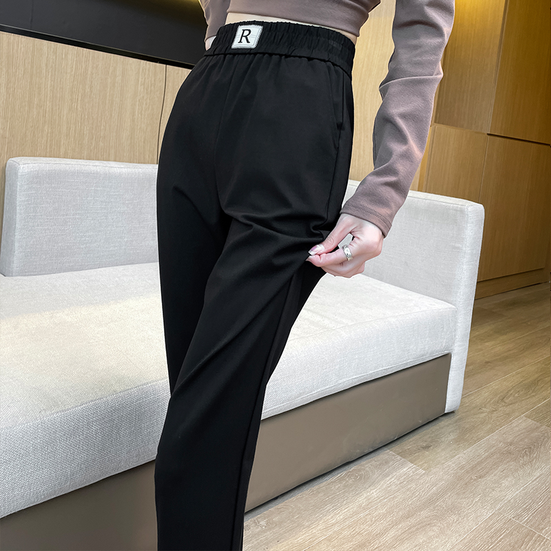 夏季薄款2025新款爆款女士高腰松紧外穿百搭休闲运动哈伦小脚裤女