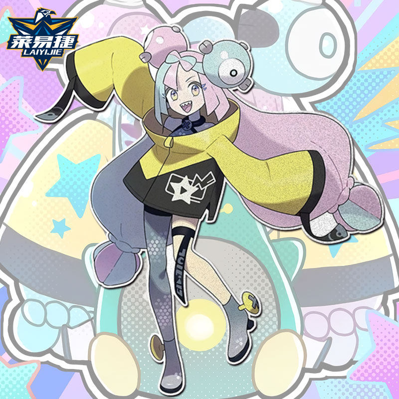 精灵宝可梦奇树道馆馆主二次元卡通动漫反光汽车贴纸车身后玻璃贴