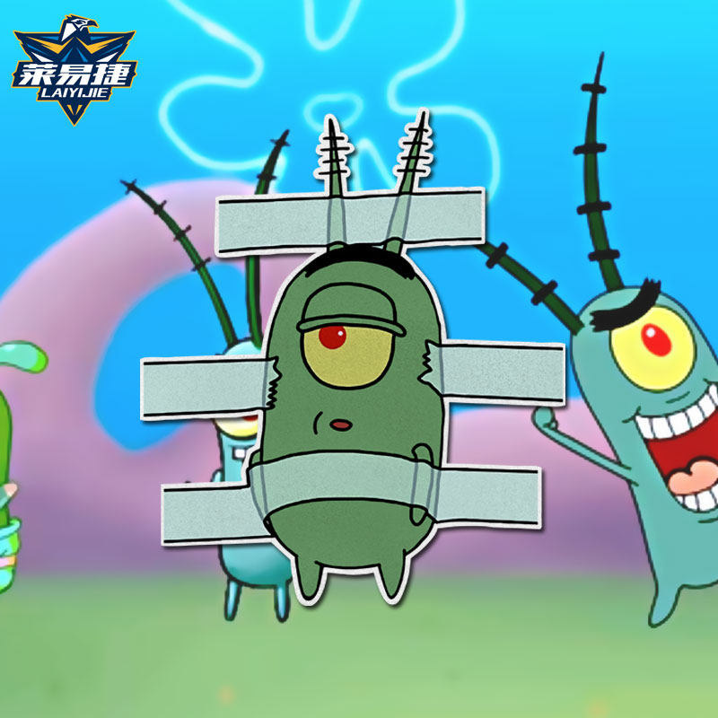 痞老板海绵宝宝个性创意卡通反光汽车贴纸划痕遮挡车身贴后玻璃贴