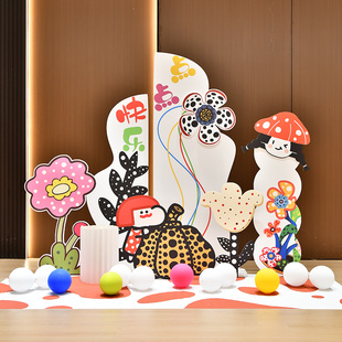 儿童艺术作品画展装饰班级幼儿园教室美术绘画展板定制kt板背景墙