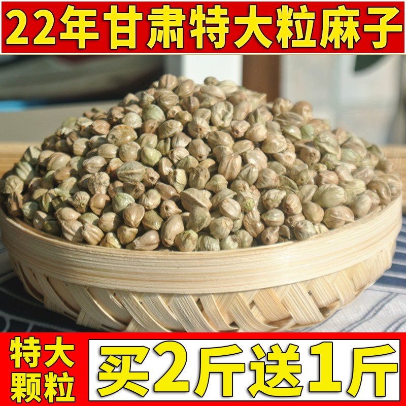 【买2送1】甘肃天水麻子包邮大粒.现炒五香生熟麻籽人吃食用500g