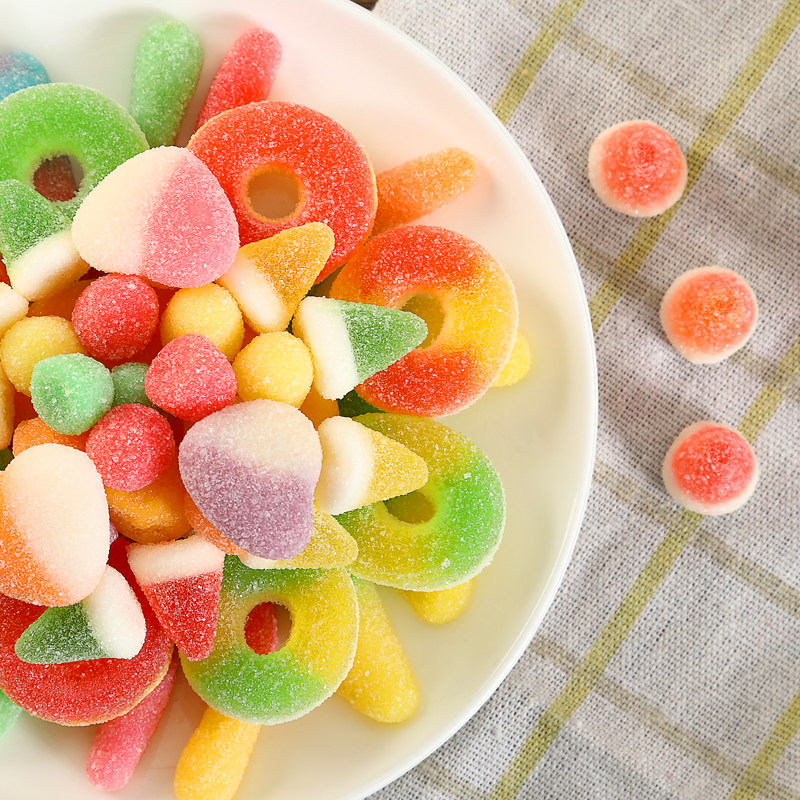 酸砂糖儿童软糖网红爆款糖果零食散装qq糖奖励学生自选橡皮糖酸糖