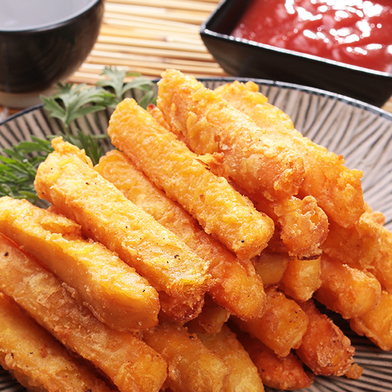 三统万福甘梅地瓜条甘梅番薯条冷冻油炸半成品红薯条糯香