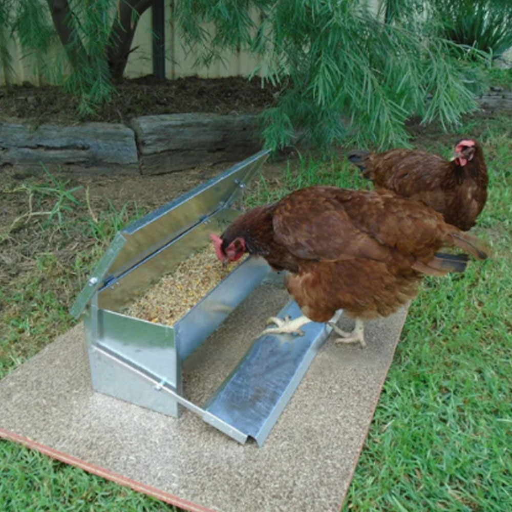 鸡食槽踏板式养鸡用品料槽防雨防鼠喂鸡神器自动喂鸡自动喂鸡工具