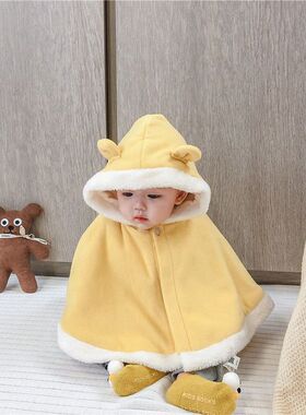 20262023新款婴儿披风秋冬季男女宝宝斗篷新生儿5满月周岁外出衣0