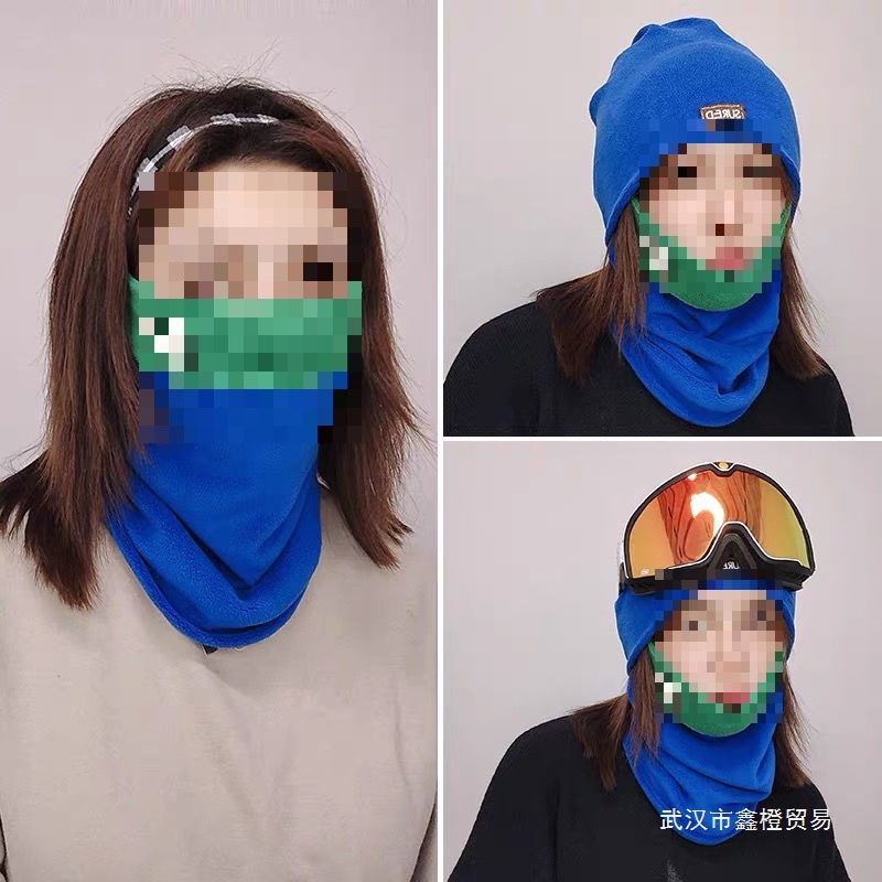 2026防风面罩女秋冬户外骑车加厚保暖护颈围脖多功能防寒滑雪头盔