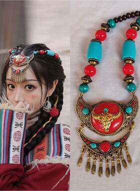 合金其他新品敦煌汉服藏族藏项链