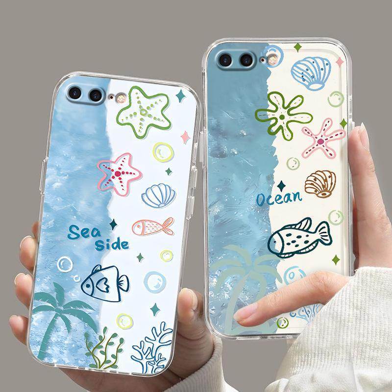 适用iPhone8plus苹果7plus 7 8海洋小鱼se3七八ip8手机壳8p闺蜜7p,3C数码配件,手机保护套/壳,淘宝优惠券,粉丝福利购,淘宝优惠卷