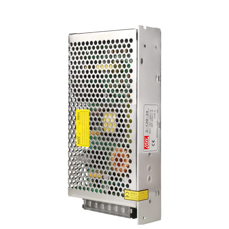 明纬开关电源S-120-24V5A12V10A5V15V18V48变压器120W/AC220V转DC