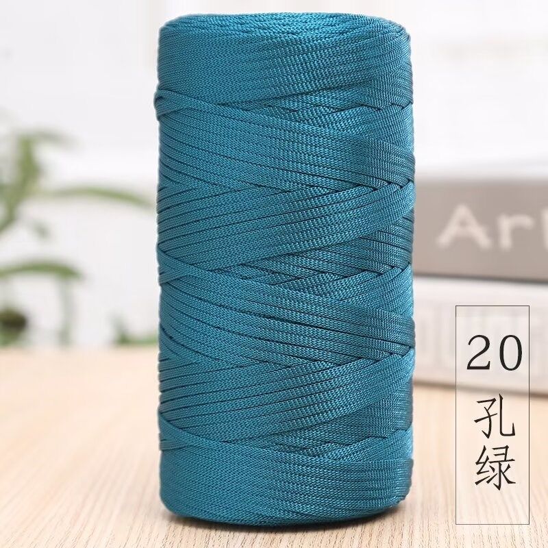 丝光棉麻扁带线夏凉帽手工编织diy钩针勾帽子包包拖鞋坐垫空心线