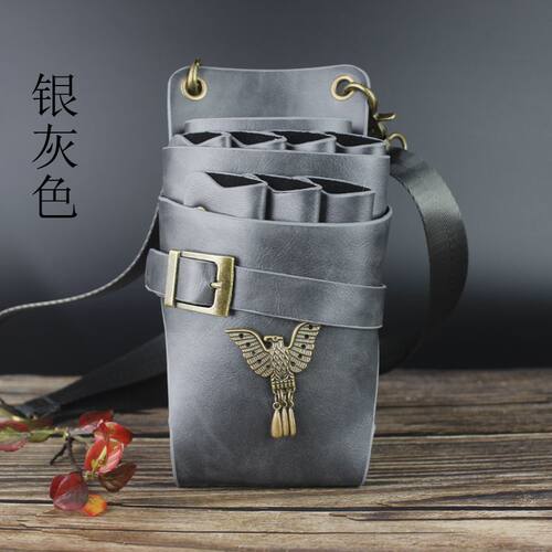 新款进口PU荔枝纹美发腰跨发型理发师宠物剪刀工具专业包震撼低价