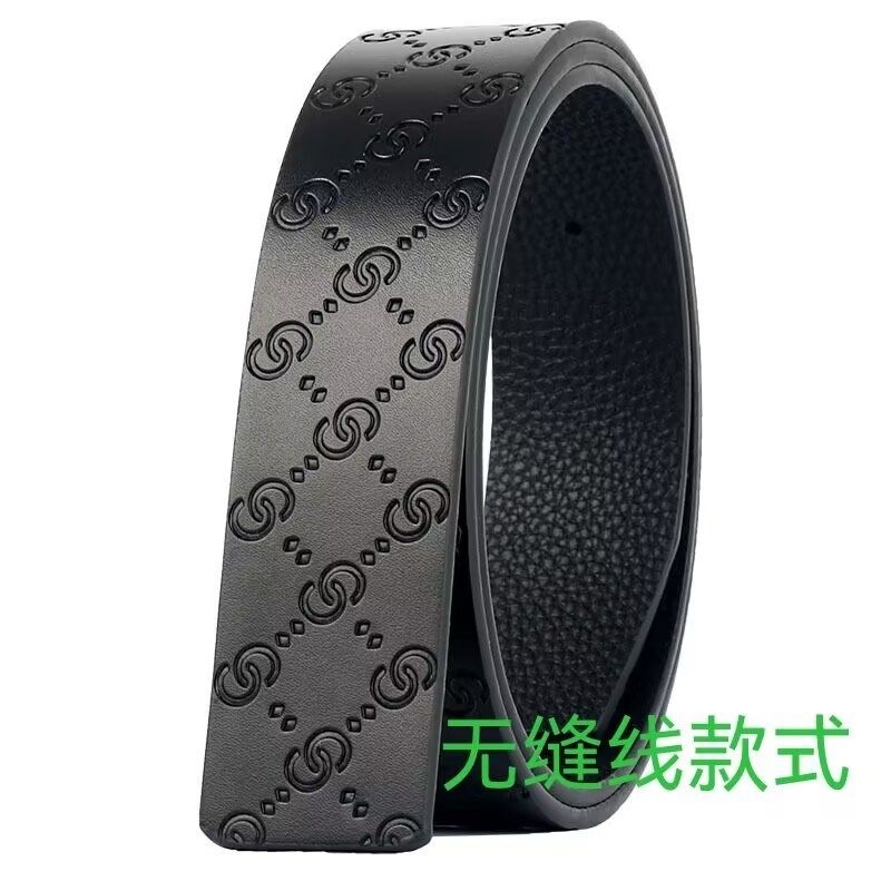 男士皮带不带头3.8无头腰带平滑扣3.3打孔没扣头牛皮裤带条