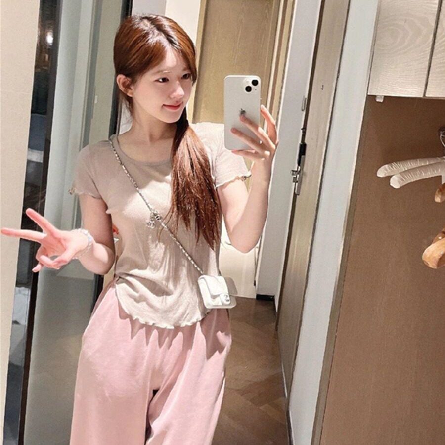 休闲时尚夏天套装女款纯欲风甜辣时尚套装