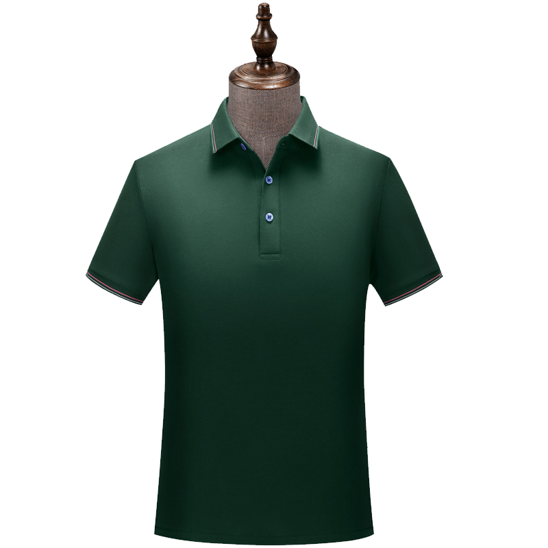 短袖夏天纯棉工作服polo衫定制翻领刺绣LOGO企业员工印字工装T恤