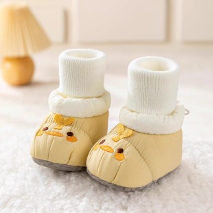 防滑保暖 子6到12个月冬天防掉软底棉鞋 小月龄宝宝外出鞋 袜婴儿鞋