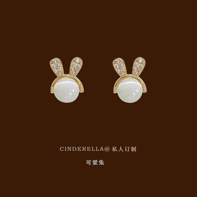 小众猫眼石耳夹无耳洞