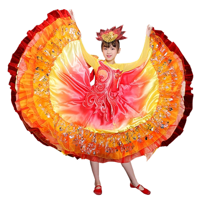 儿童演出服开场舞大摆裙舞蹈服饰