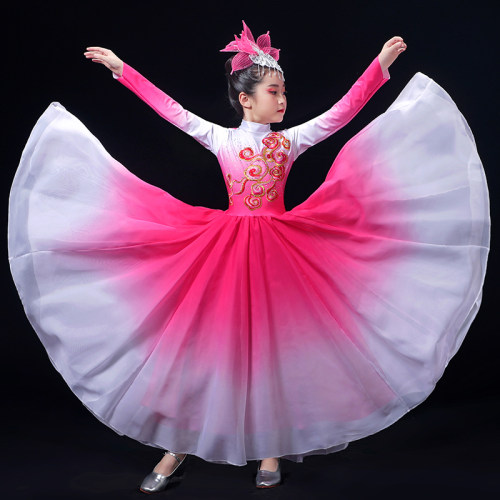 元旦开场中国风舞蹈服儿童演出服