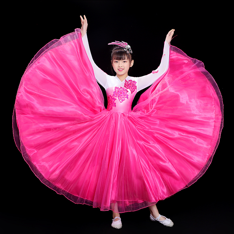儿童演出服开场舞演出服饰大摆裙