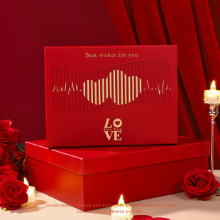 礼盒空盒生日礼物盒高级感化妆品包装盒护肤品情人节表白礼盒大号