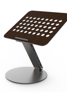 桌面笔记本电脑支架 旋转折叠升降HUB MACBook