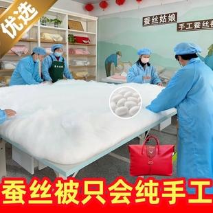桐乡手工蚕丝被100桑蚕丝被加厚冬被夏凉被结婚春秋被芯子母被子
