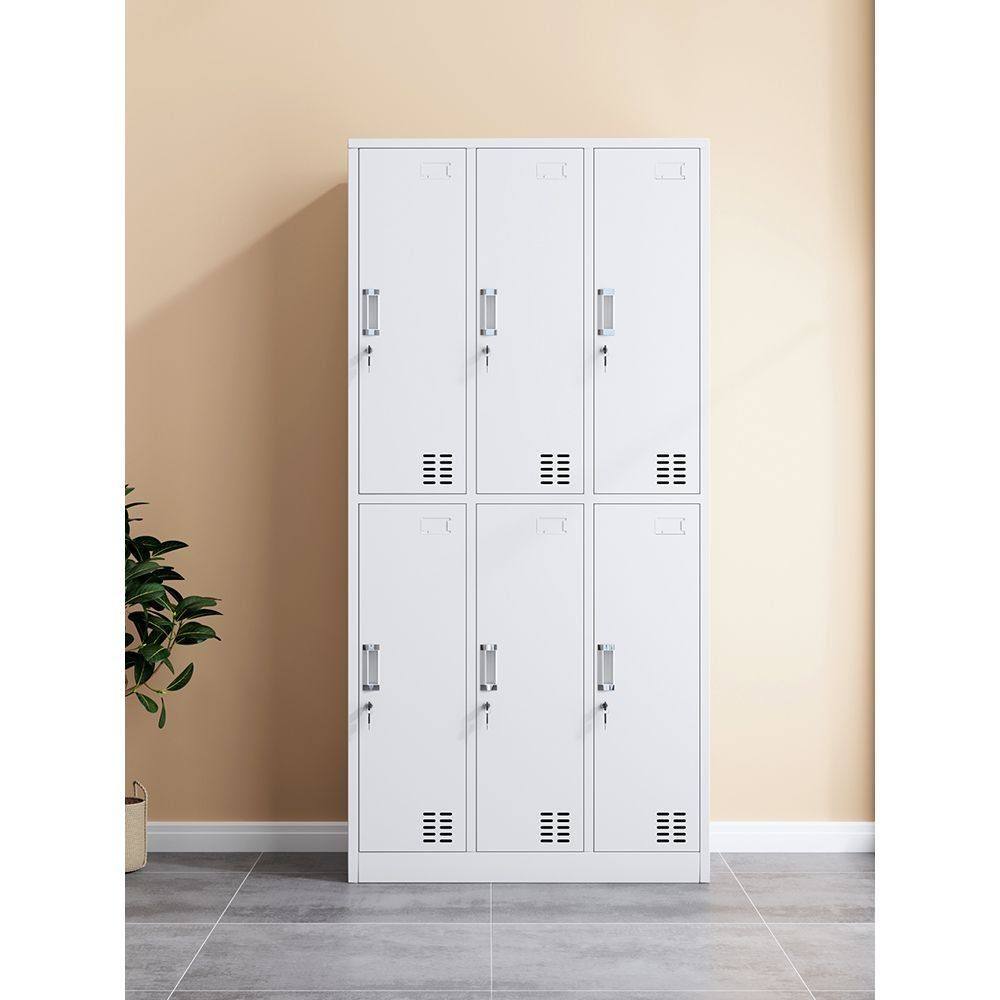 佛山六门员工铁皮更衣柜子工厂宿舍钢制6门浴室换衣柜带锁储物柜,商业/办公家具,办公储物柜,淘宝优惠券,粉丝福利购,淘宝优惠卷