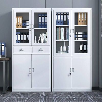 铁皮文件柜办公资料档案柜钢制凭证柜家用更衣储物柜带锁柜子卷柜