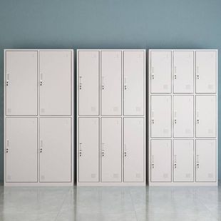 钢制加厚更衣柜 员工铁皮储物柜带锁寄存柜资料文件柜洗浴换衣柜