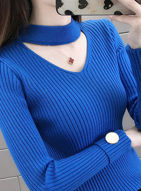 黑色性感针织内搭上衣加厚长袖毛衣百搭洋气绿色打底衫女胖mm毛衫