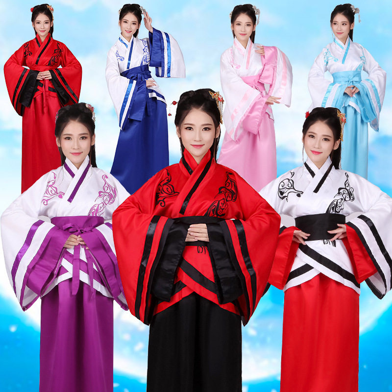 古装唐装拖尾汉服贵妃印