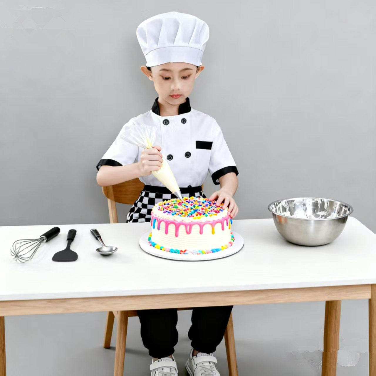 儿童小厨师表演服幼儿园厨师职业工作服小朋友儿童厨师演出服走秀