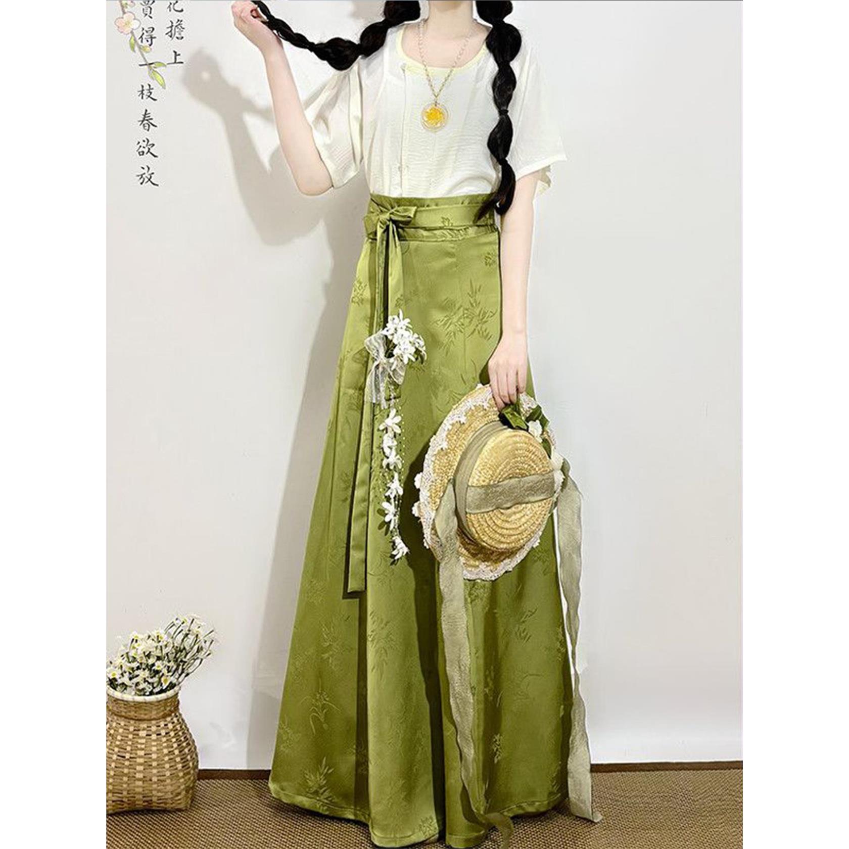 原创唐制坦领汉服女夏季