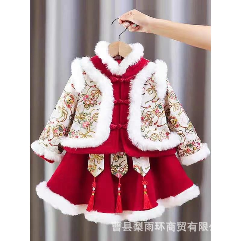 冬季汉服儿童女生日拜年