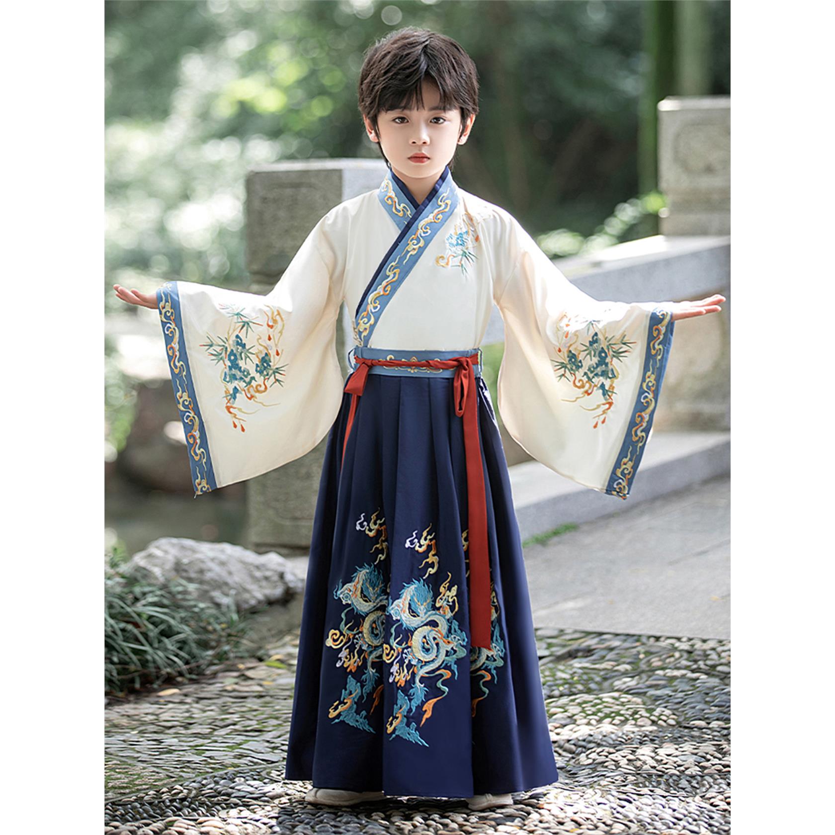 汉服男童2026春秋款改良