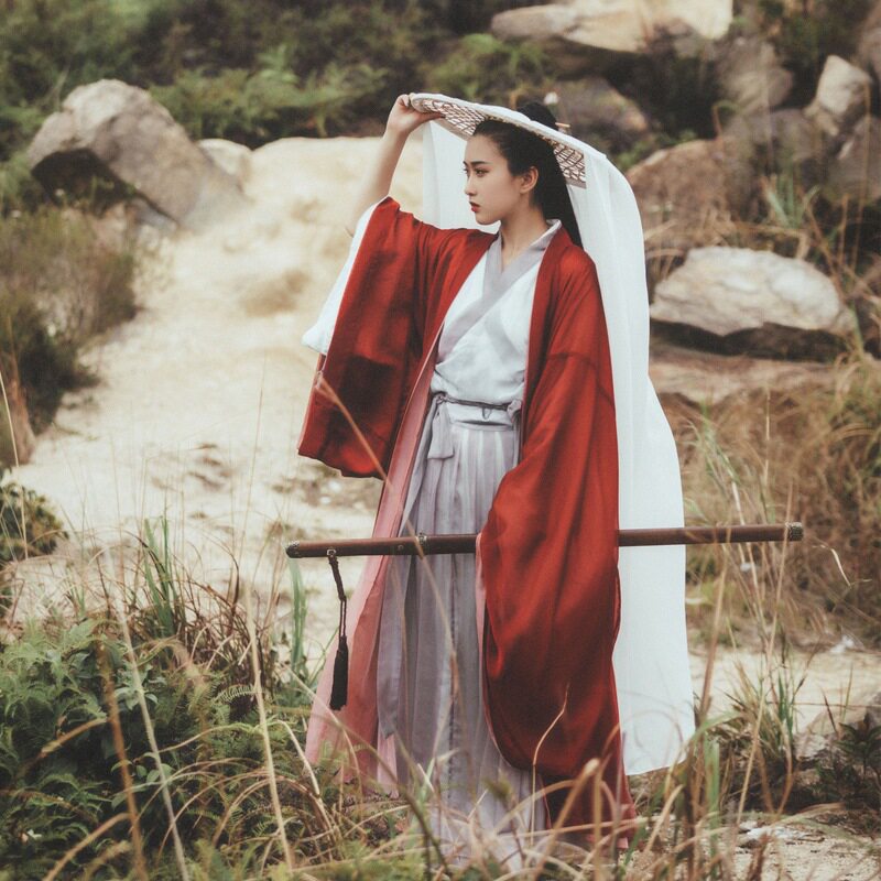 春秋齐腰魏晋风女汉服广