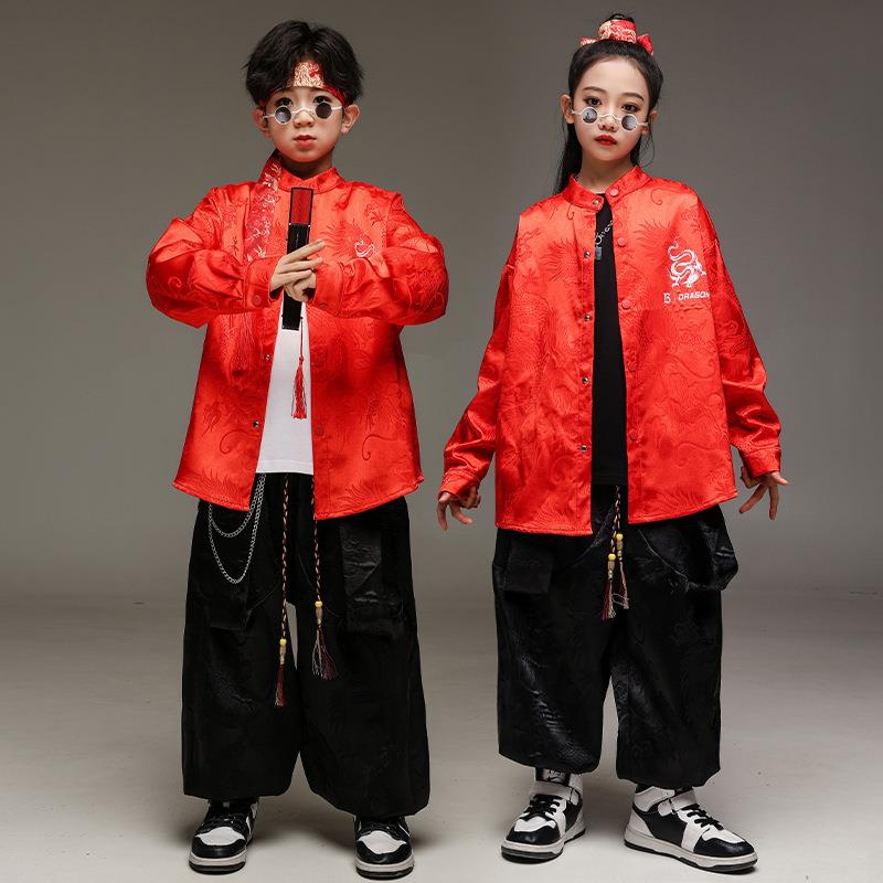 元旦儿童服装中国风演出