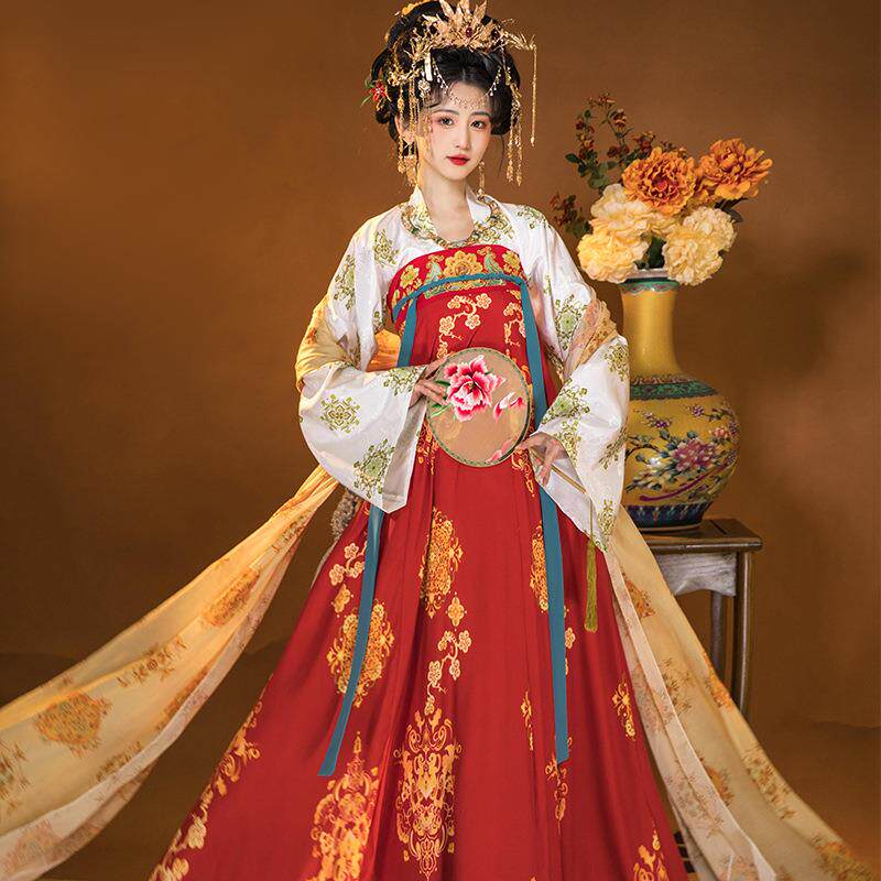 南北唐制汉服女唐风诃子