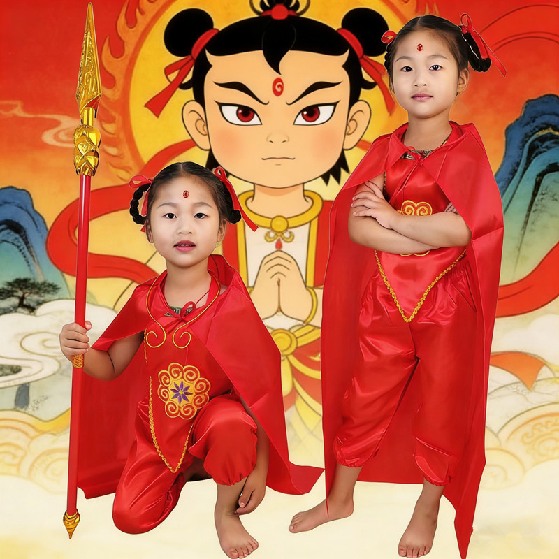 儿童红孩儿服装西游记套