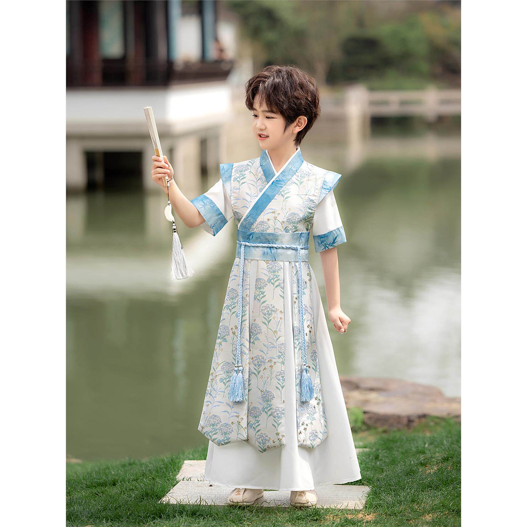 男童汉服夏季新短袖薄款
