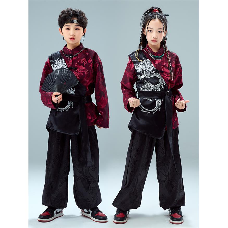 元旦中国风演出服儿童古