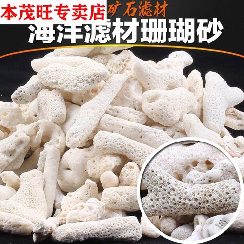 珊瑚石珊瑚砂菲律宾沙鱼缸过滤材料造景石珊瑚骨底沙5斤包邮